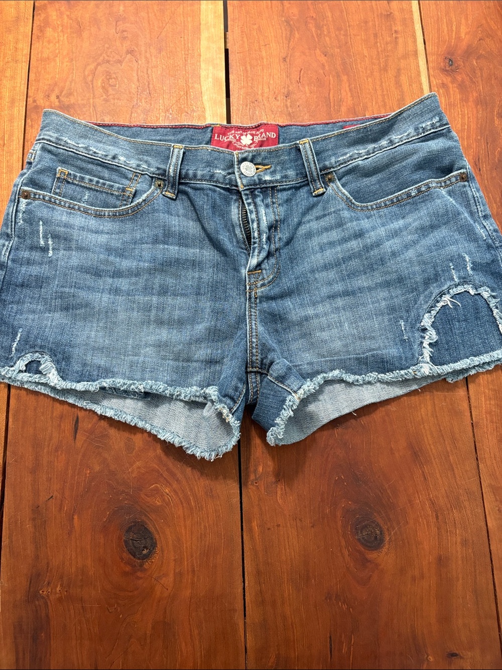 Lucky Brand Distressed Blue Denim Cutoff Shorts